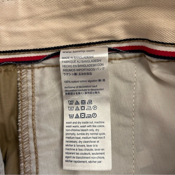 Tommy Hilfiger Men's Essential 10" Solid Cargo Shorts in Khaki Size 30 - Picture 10 of 10